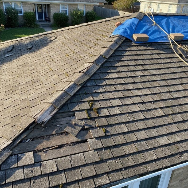 Hip Roof Shingle Repair